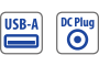 USB Type-A / DC-plug