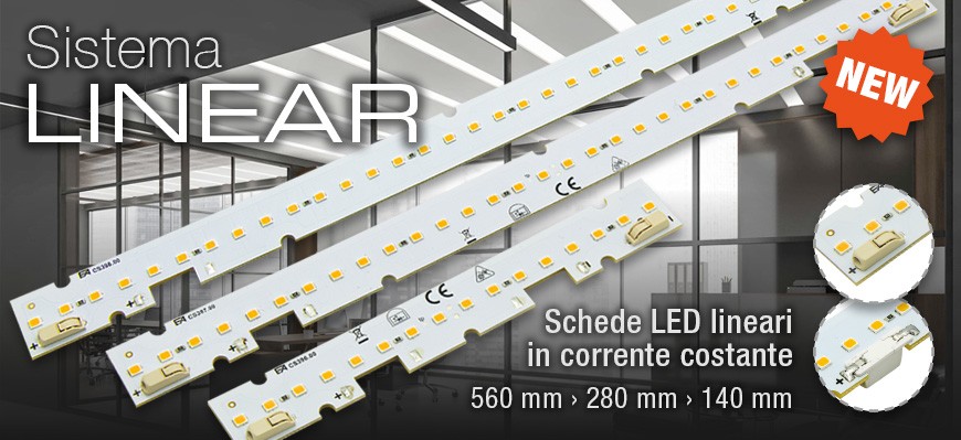 Nuove schede LED lineari in corrente costante