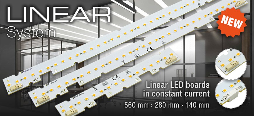 New linear LED boards in constant current